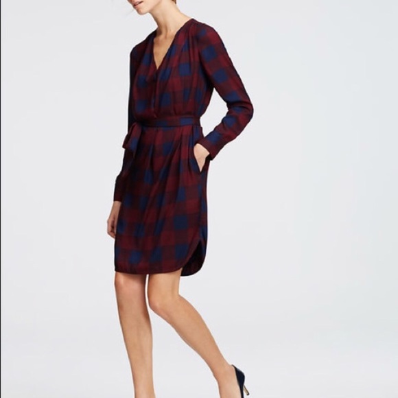 Ann Taylor Dresses & Skirts - Ann Taylor Buffalo Plaid Chiffon Shirt Dress - S